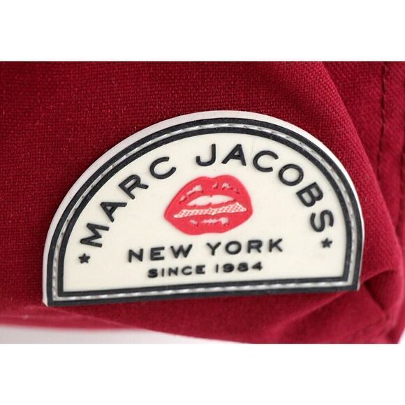 Marc by Marc Jacobs NY RED COTTON CANVAS BACKPACK SHOULDER BAG HANDBAG PURSE - Picture 2 of 10